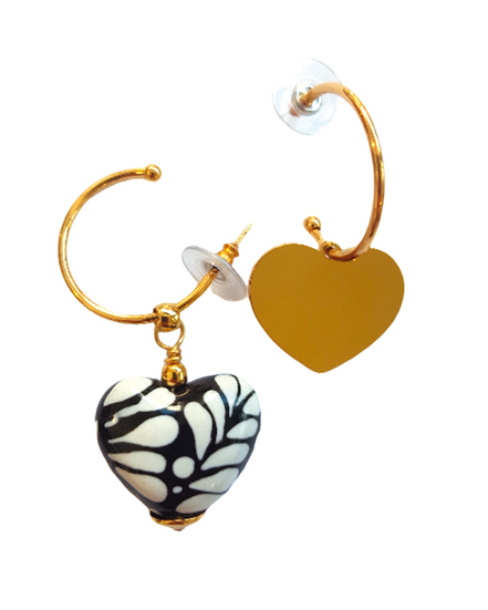 ARRACADA CORAZON UNO Y UNO