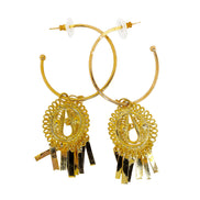 PEARL HOOP EARRING
