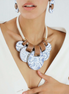 COLLAR CORDON BEIGE MEDIANO, PIEL Y 5 CIRCULOS TALAVERA