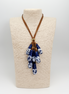 LONG NECKLACE CORD VERTICAL DROPS AND PEARL