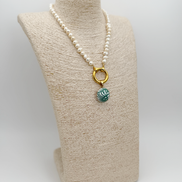 COLLAR PERLAS DIJE MEDIA ESFERA