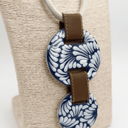 COLLAR CORDON BEIGE, PIEL 2 CIRCULOS TALAVERA