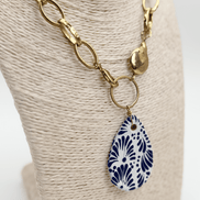 DROP PEARL PLATED NECKLACE