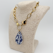 DROP PEARL PLATED NECKLACE