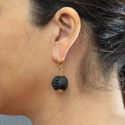 ARRACADA ESFERA NEGRA
