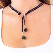 RING NECKLACE 2 SPHERES