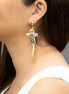 ARETE CRUZ CADENA COLOR