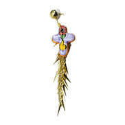 ARETE CRUZ CADENA COLOR