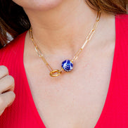 COLLAR CADENA BROCHE ESFERA