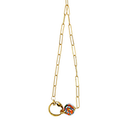 COLLAR CADENA BROCHE ESFERA COLOR