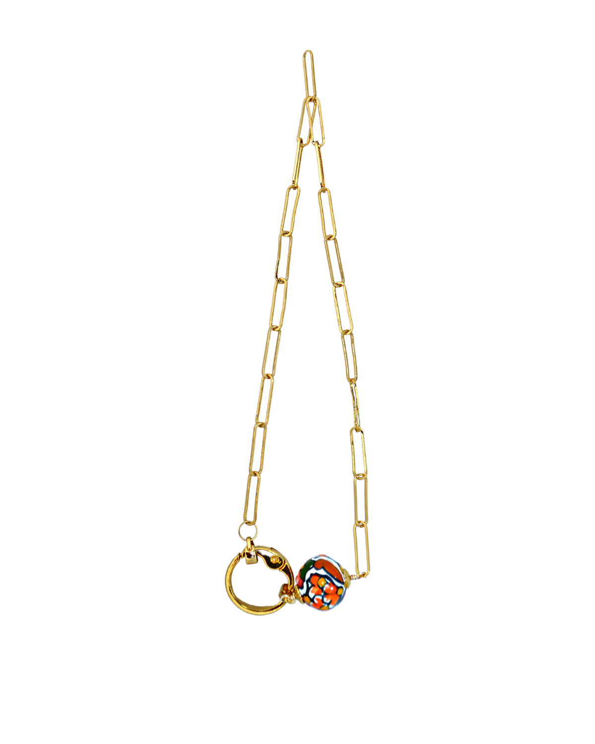 COLLAR CADENA BROCHE ESFERA COLOR