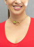 COLLAR CADENA BROCHE ESFERA COLOR