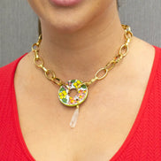 COLLAR ARO CUARZO COLOR