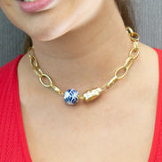 COLLAR PERLA CHAPA ESFERA