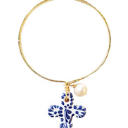 PULSERA ARO CRUZ PERLA