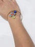 PULSERA ARO CRUZ LAPISLAZULI COLOR