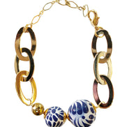 PULSERA CADENA ESFERAS DESNIVEL