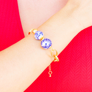 PULSERA CADENA ESFERAS DESNIVEL