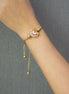 PULSERA AJUSTABLE CORAZON COLOR