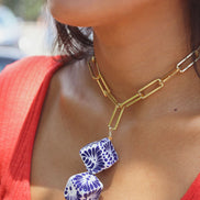 COLLAR CADENA CON 2 CUBOS GRANDES