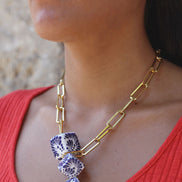 COLLAR CADENA 3 CUBOS DIAGONAL
