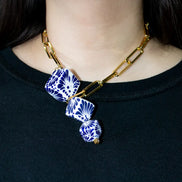 COLLAR CADENA 3 CUBOS DIAGONAL
