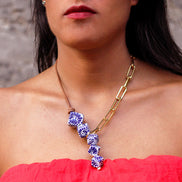 COLLAR MITAD PIEL Y MITAD CADENA