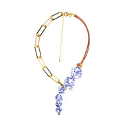 COLLAR MITAD PIEL Y MITAD CADENA