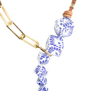 COLLAR MITAD PIEL Y MITAD CADENA