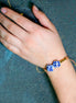 PULSERA 2 CUBOS TALAVERA Y CUBITOS DORADOS