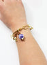 PULSERA CADENA,CUBO TALAVERA CHICO,CUBO PEQ.DORADO Y NUDOS PIEL