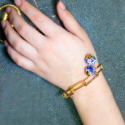 PULSERA ESLABONES Y 2 CUBOS