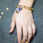 PULSERA ESLABONES Y 2 CUBOS