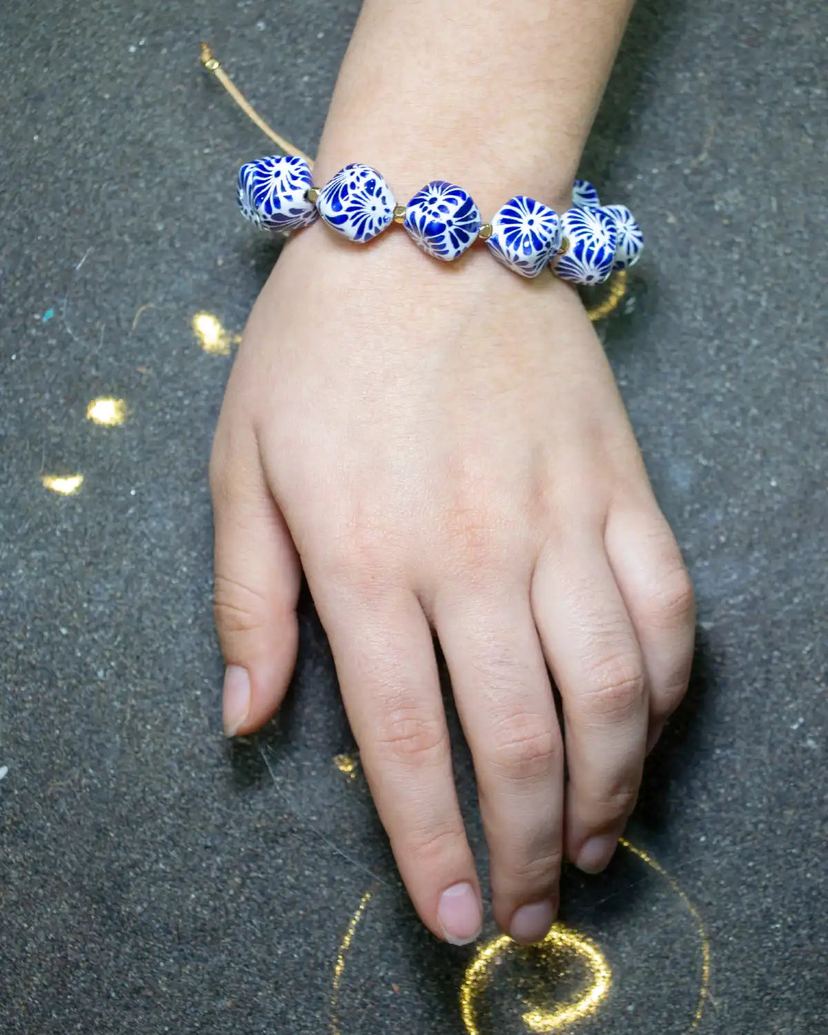 PULSERA 5 CUBOS TALAVERA AJUSTABLE PIEL