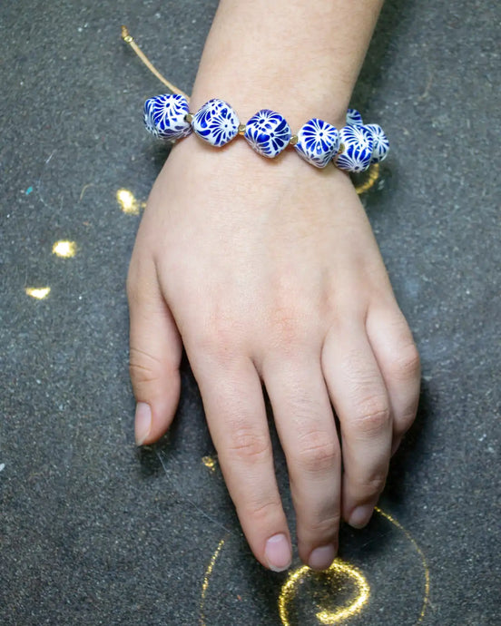 PULSERA 5 CUBOS TALAVERA AJUSTABLE PIEL