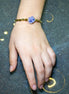 PULSERA CUBOS DORADOS Y TALAVERA