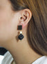 ARRACADA CUBO BARRO NEGRO Y CUBO DORADO MINI