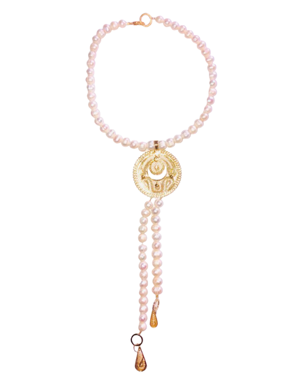 COLLAR PERLA CON DIJE ESTILO FILIGRANA