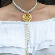 COLLAR PERLA CON DIJE ESTILO FILIGRANA