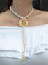 COLLAR PERLA CON DIJE ESTILO FILIGRANA