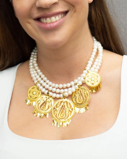 COLLAR TRIPLE PERLA