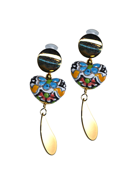 ARETE CORAZON GOTA COLOR