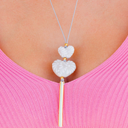 COLLAR CORAZONES Y BARRA