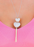 COLLAR CORAZONES Y BARRA