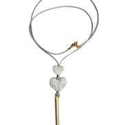 COLLAR CORAZONES Y BARRA