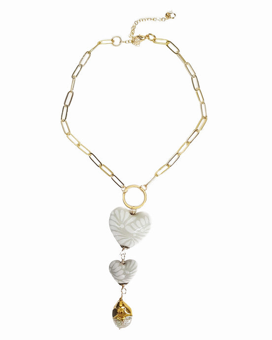 COLLAR CORAZON DESNIVEL