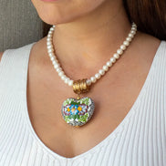 COLLAR PERLA Y PORTADIJE COLOR