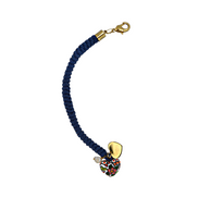 PULSERA TRENZADA CORAZÓN COLOR