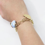 PULSERA BROCHE CORAZON COLOR