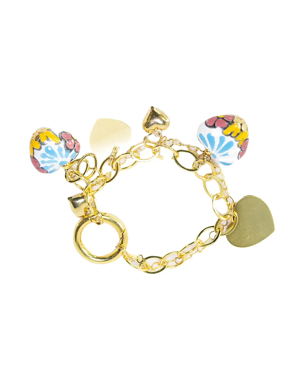 PULSERA BROCHE CORAZON COLOR